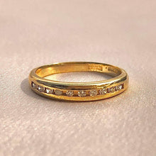 Load image into Gallery viewer, Vintage 14k Gold Channel Diamond Band