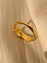 Load image into Gallery viewer, Antique 18k Solitaire Diamond Gypsy Ring 'From Marie 1927'