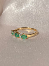 Load image into Gallery viewer, Vintage 10k Trilogy Emerald Diamond Ring