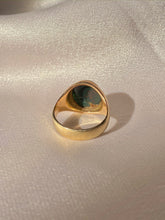 Load image into Gallery viewer, Antique 9k Intaglio Crest Bloodstone Signet Ring