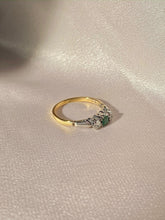 Load image into Gallery viewer, Antique 18k Emerald Diamond Art Deco Ring