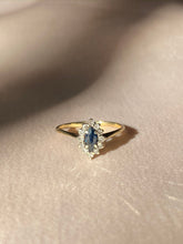 Load image into Gallery viewer, Vintage 9k Sapphire Diamond Cluster 1984