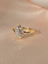 Load image into Gallery viewer, Vintage 9k Diamond Studded Flower Cluster Ring