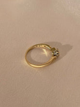 Load image into Gallery viewer, Vintage 9k Solitaire Diamond Swirl Ring