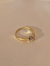 Load image into Gallery viewer, Vintage 9k Solitaire Diamond Swirl Ring