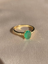 Load image into Gallery viewer, Vintage 14k Emerald Diamond Engagement Ring
