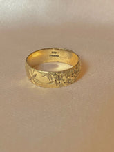 Load image into Gallery viewer, Vintage 9k Pictorial Flora Band 1973