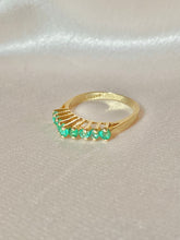 Load image into Gallery viewer, Vintage 14k Emerald Cathedral Ring