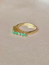 Load image into Gallery viewer, Vintage 14k Emerald Cathedral Ring