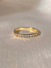 Load image into Gallery viewer, Vintage 9k Diamond Channel Band 1988