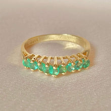 Load image into Gallery viewer, Vintage 14k Emerald Cathedral Ring
