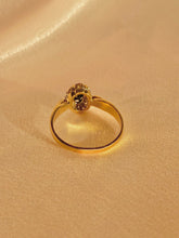 Load image into Gallery viewer, Vintage 9k Sapphire Diamond Cluster 1987