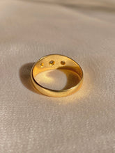 Load image into Gallery viewer, Antique 18k Diamond Trilogy Gypsy Ring 1914