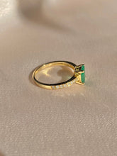 Load image into Gallery viewer, Vintage 14k Emerald Diamond Engagement Ring
