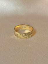 Load image into Gallery viewer, Vintage 9k Pictorial Flora Band 1973