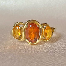 Load image into Gallery viewer, Vintage 14k Citrine Garnet Ring