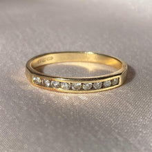 Load image into Gallery viewer, Vintage 9k Diamond Channel Band 1988