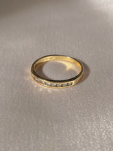 Load image into Gallery viewer, Vintage 9k Diamond Channel Band 1988