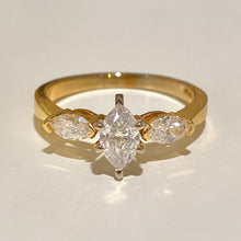 Load image into Gallery viewer, 14k Trilogy Marquise Diamond Engagement Ring 1.00 ct