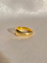 Load image into Gallery viewer, Antique 18k Diamond Solitaire Gypsy Ring 1887