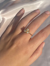 Load image into Gallery viewer, Vintage 10k Pearl Diamond Nested Cluster Ring