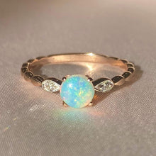 Load image into Gallery viewer, Vintage 14k Opal Diamond Drop Ring