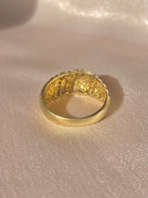 Load image into Gallery viewer, Vintage 9k Diamond Stripe Bombe Ring 1986