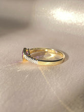 Load image into Gallery viewer, 9k Amethyst Diamond Heart Pavé Ring