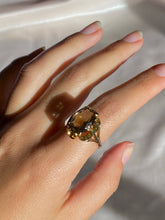 Load image into Gallery viewer, Vintage 9k Smoky Quartz Dress Ring 1975