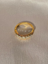 Load image into Gallery viewer, Vintage 18k Diamond Half Eternity Starburst Band 1975