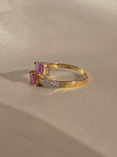 Load image into Gallery viewer, Vintage 10k Ruby Diamond Bypass Ring