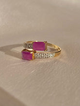 Load image into Gallery viewer, Vintage 10k Ruby Diamond Bypass Ring
