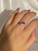 Load image into Gallery viewer, Vintage 10k Ruby Diamond Bypass Ring