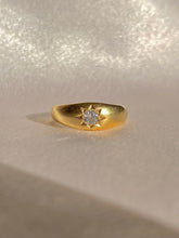 Load image into Gallery viewer, Antique 18k Diamond Solitaire Gypsy Ring 1887