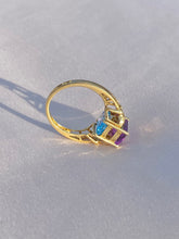 Load image into Gallery viewer, Vintage 10k Topaz Amethyst Swivel Ring