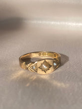 Load image into Gallery viewer, Antique 15k Pearl Starburst Gypsy Ring 1879