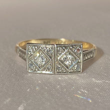 Load image into Gallery viewer, Antique Platinum 9k Diamond Art Deco Ring
