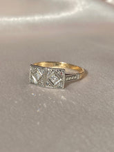 Load image into Gallery viewer, Antique Platinum 9k Diamond Art Deco Ring