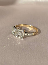 Load image into Gallery viewer, Antique Platinum 9k Diamond Art Deco Ring