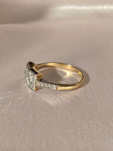 Load image into Gallery viewer, Antique Platinum 9k Diamond Art Deco Ring