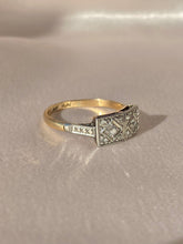 Load image into Gallery viewer, Antique Platinum 9k Diamond Art Deco Ring