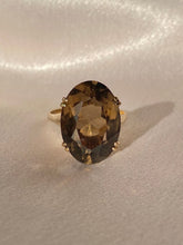 Load image into Gallery viewer, Vintage 9k Oval Smokey Quartz Dress Ring