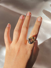 Load image into Gallery viewer, Vintage 9k Oval Smokey Quartz Dress Ring