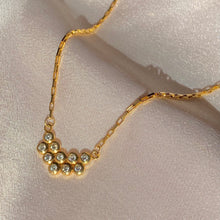 Load image into Gallery viewer, Vintage 9k Bezel Diamond Necklace 0.40 cts