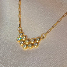 Load image into Gallery viewer, Vintage 9k Bezel Diamond Necklace 0.40 cts