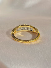 Load image into Gallery viewer, Vintage 18k Diamond Half Eternity Starburst Band 1975