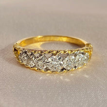 Load image into Gallery viewer, Vintage 18k Diamond Half Eternity Starburst Band 1975