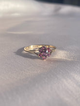 Load image into Gallery viewer, Vintage 9k Magenta Sapphire Flower Cluster Ring 1980