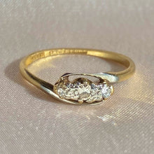 Load image into Gallery viewer, Antique 18k Platinum Crossover Old European Diamond Ring