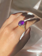 Load image into Gallery viewer, Vintage 9k Amethyst Cabochon Cocktail Ring 1970